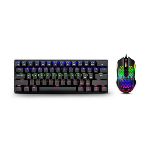 Kit de Teclado y Mouse T-Dagger Main Force 2in1 Black T-TGS008-EN