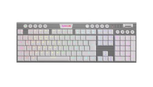 Redragon Horus FS White red switch spanish K619W-RGB-SP CABLEADO