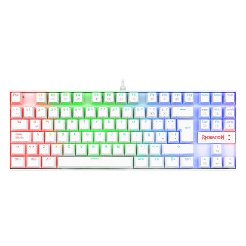 Teclado Gamer Redragon K552 Kumara RGB ES Blanco Switch Red USB