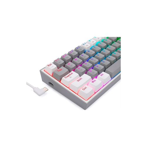 Teclado Redragon Fizz Pro Gray/white red switch spanish wireless K616-RGB GW SP