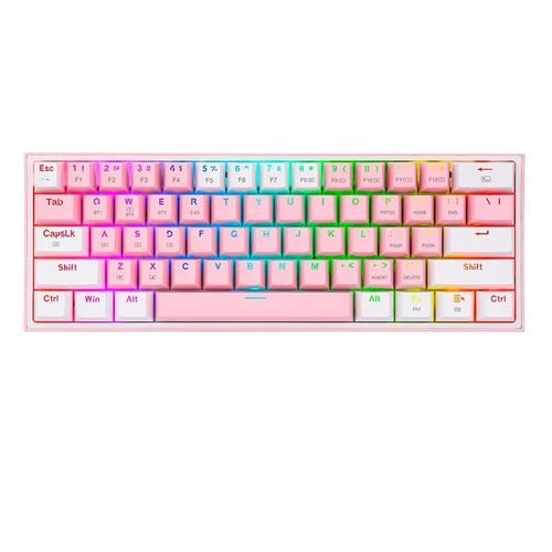 Teclado Redragon Fizz Pro Pink/White - red switch Wireless Spanish LA