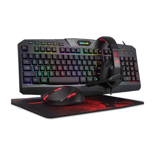 Kit de Teclado y Mouse Redragon S101-BA 4 en 1