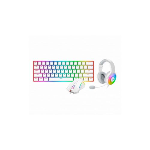 Kit de Teclado y Mouse Redragon S129W 3 en 1 K630W - M607W - H350RGB-1-W (Red Switch)
