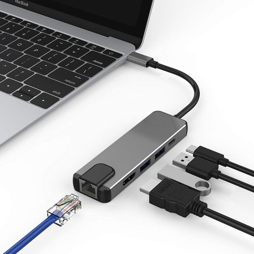HUB USB Haxly HUBi C5-N 5 in 1 USB-C - Space Gray