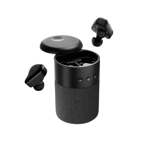 Parlante + Auriculares Haxly Duetto B20 Wireless Earphones Negro