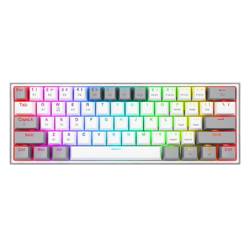 Teclado Gamer Redragon K616-RGB Fizz Pro White/Grey