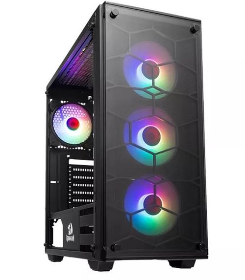 Combo Gabinete Wheeljack Redragon black RGB GC-606B RGB + GC-PS002 600W no modular