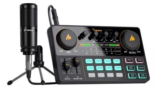 Kit Consola De Sonido Podcast Maono Am200 Lite + Mic Pm360