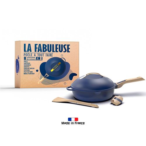 Cookut La Fabulosa. Sartén Multiuso Francesa 8 en 1 Color Zafiro (Azul)