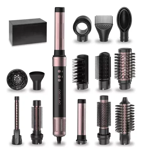 Cepillo Modelador de Aire Cecotec Bamba CeramicCare 14in1 AirGlam Black