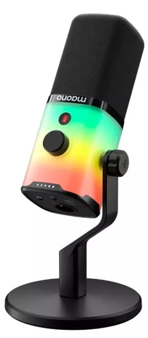 Micrófono Maono PD100X RGB Con Brazo