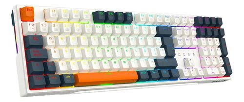 Teclado Gamer Redragon Trundle K668wbo Rgb Blanco Español